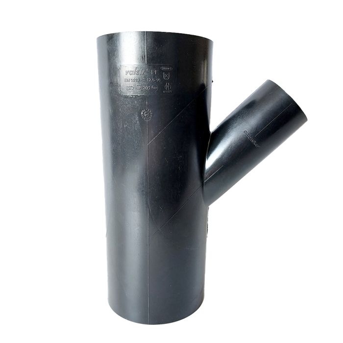 PE drain red. tee 45° 200/110mm BENOR