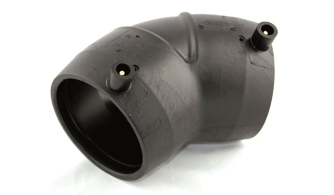 PE druk electrolas bocht dia 315mm 45° SDR11 PN16