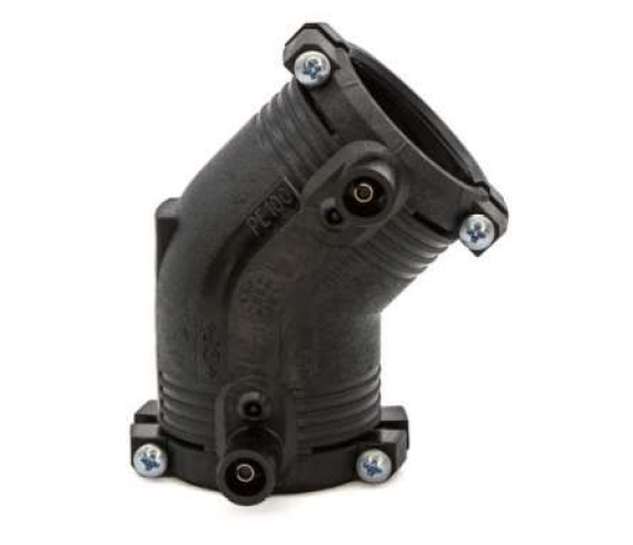 PE pressure electrofusion bend dia 50mm 45° SDR11 PN16