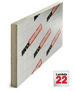 PIR 12 cm Iko enertherm Alu RB 2,4x1,2m (11,52m²/paquet) (57,60m²/pal) R=5,45