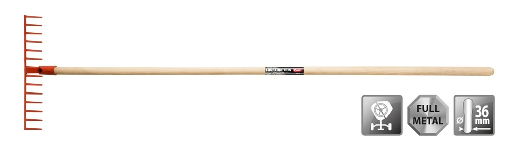 Rake with 14T 400 mm Polet + handle