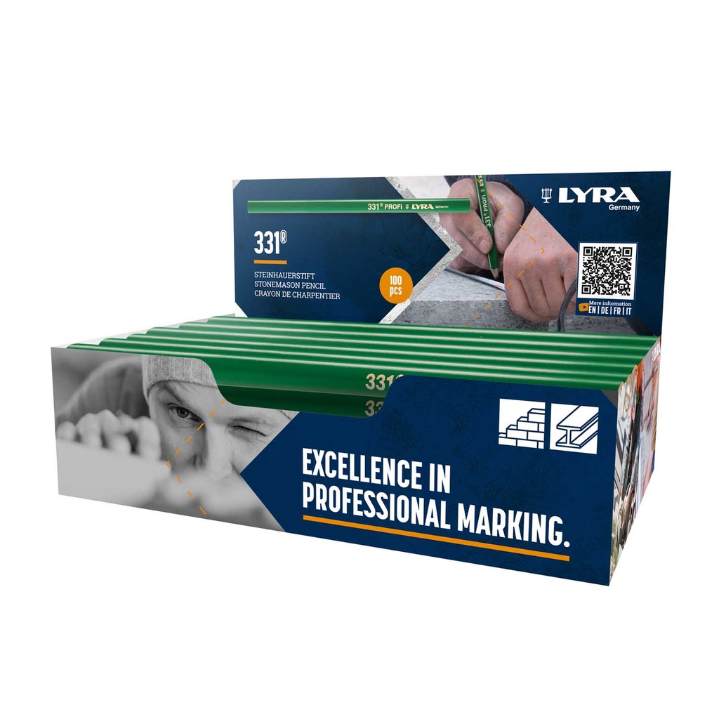 Potlood lyra 24 cm groen 331 steen