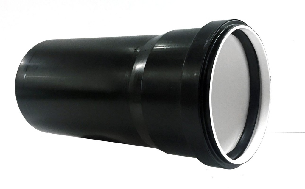 PP tube sanitary dia 160 puffed black l=3m