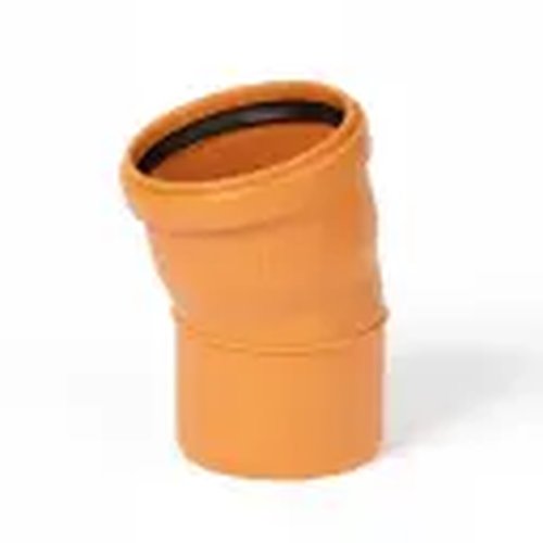 PP Bend sewer pipe dia 110mm 30° Msp red brown benor SN8