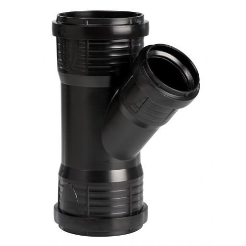 PP sanitary T-piece dia 50 45° 3xM (25pcs/carton)