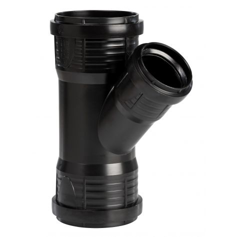 PP sanitary T-piece dia 50 45° 3xM (25pcs/carton)