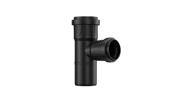 PP sanitary T-piece dia 125 87° 2xMsp
