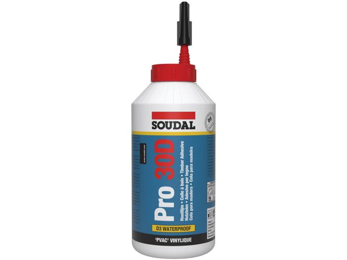 Colle à bois soudal 750 g PRO30P imperméable à l'eau