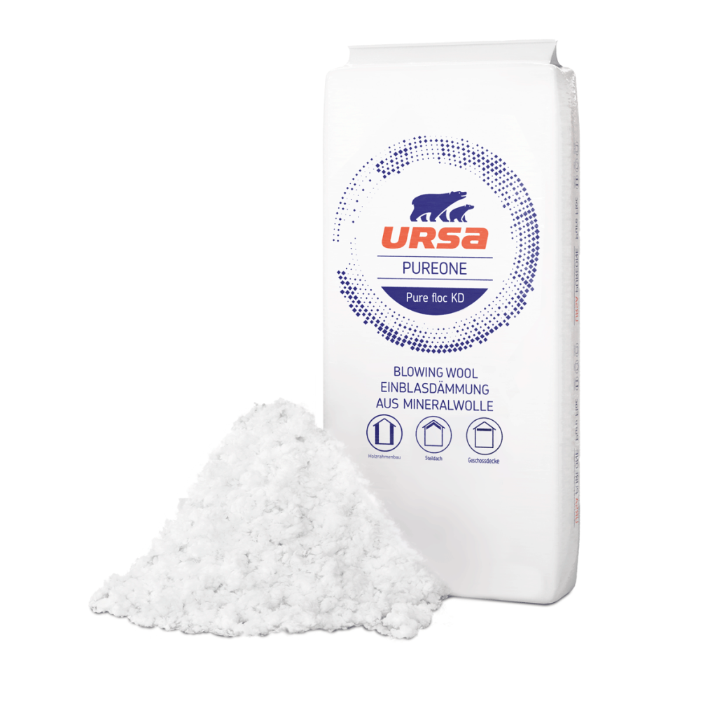 Ursa Pure Floc KD (16.60kg/sack) (30-65kg/m³)