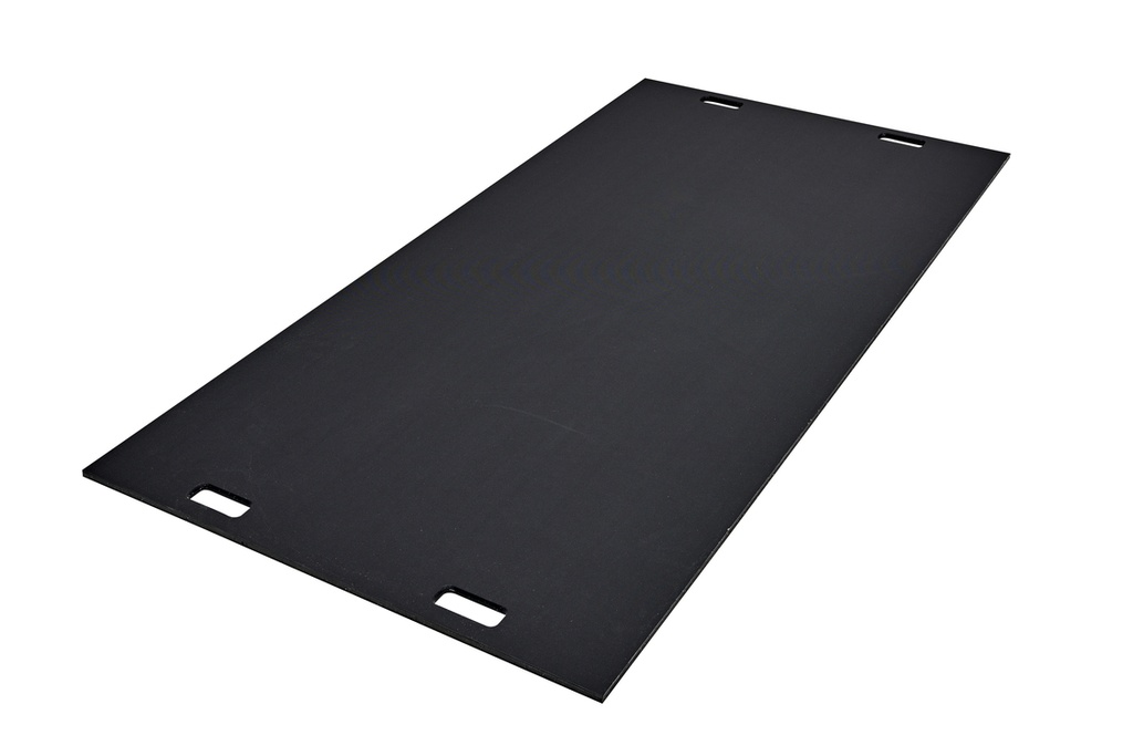 Driving plate plastic 2000x1000x20mm 30 tons 4holes fine ribbed