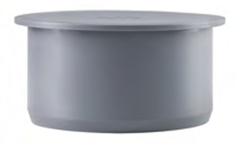 PVC stop dia 40 sanitair grijs/zwart