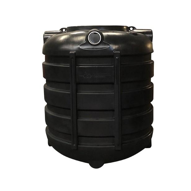 Septic/rainwater tank 1500 L TH budget black (135x110xH150) oval 50 kg