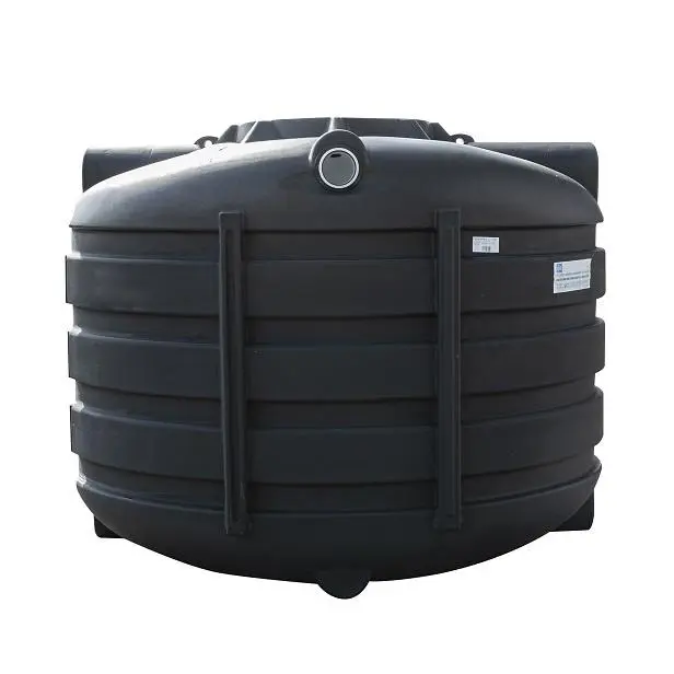 Fosse septique/eau de pluie 3300 l budget noir (202x150xH161) ovale 100 kg