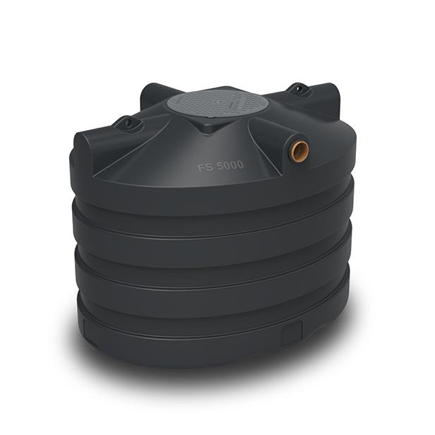 Septische/regenwater put 5000 L TH budget zwart (235x180xH174) ovaal 175kg 