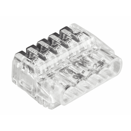 Universele aansluitklem 0.2-2.5mm² 3 polig transp.