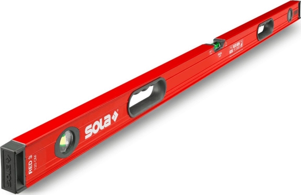 Waterpas sola aluminium 120  met handgrepen BIG RED 3