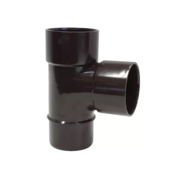 Pièce en T en PVC dia 50 87° 2xMSp marron