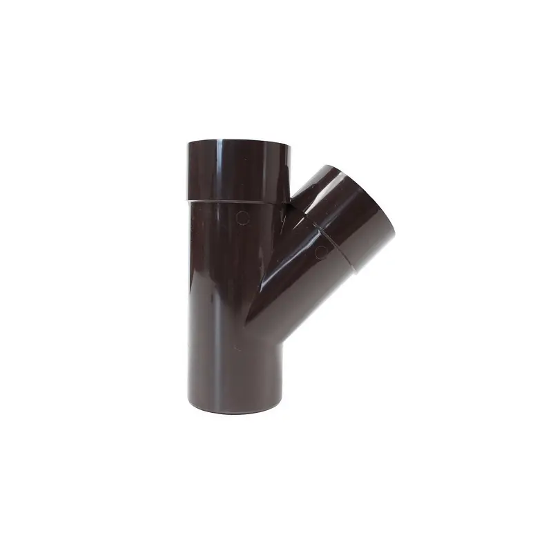 PVC T-piece dia 80 45° brown