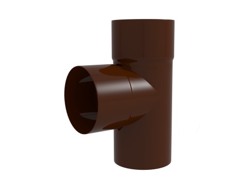 PVC T-stuk dia 80 87° bruin  