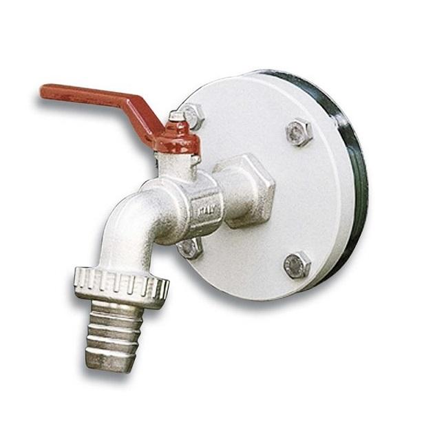 Counter flange 1" with ball valve stock tank