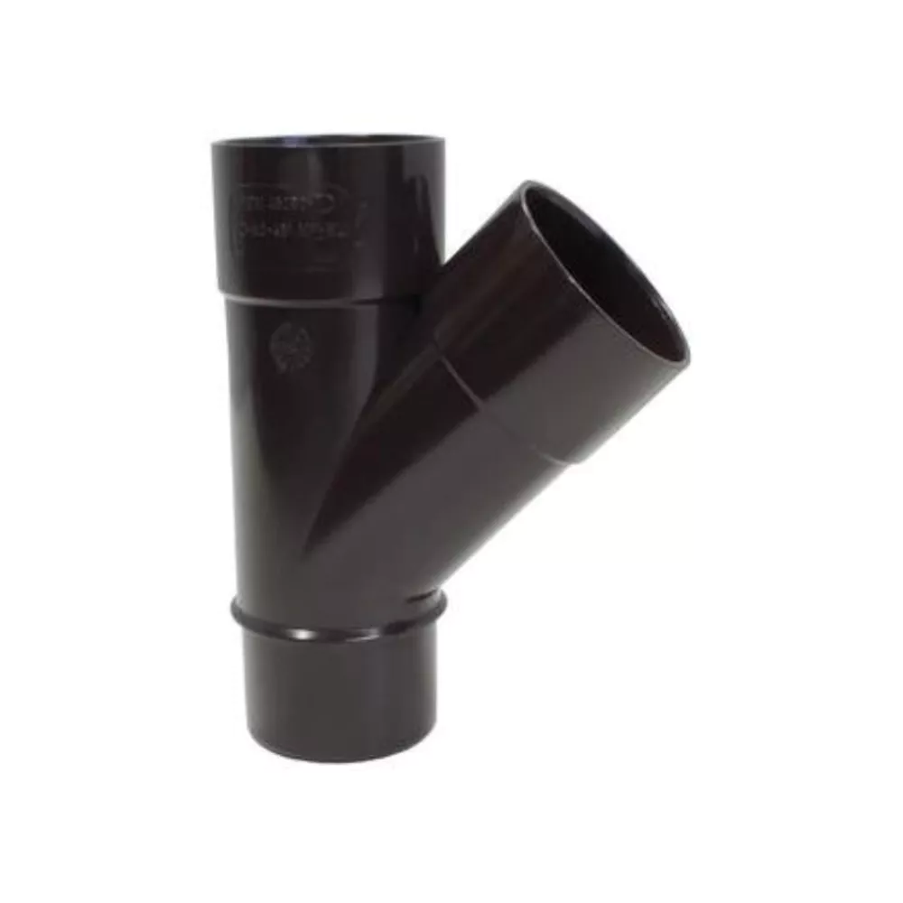 PVC T-stuk dia 50 45° 2xMSp bruin 