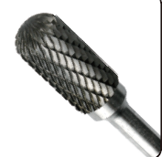 Utilvo carbide burr cylinder with spherical head 8x20mm