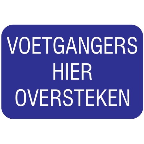 Traffic sign "pedestrian crossing" SB250 600/400 blue/white