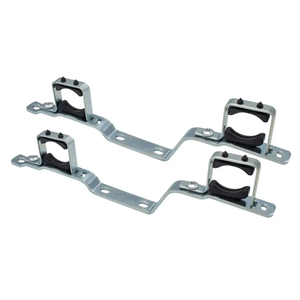 Support de suspension double pour collecteur laiton nickelé 1" (2pcs/set)