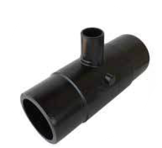 PE pression soudure miroir rouge Té dia 200/160mm 90° SDR17 PN10