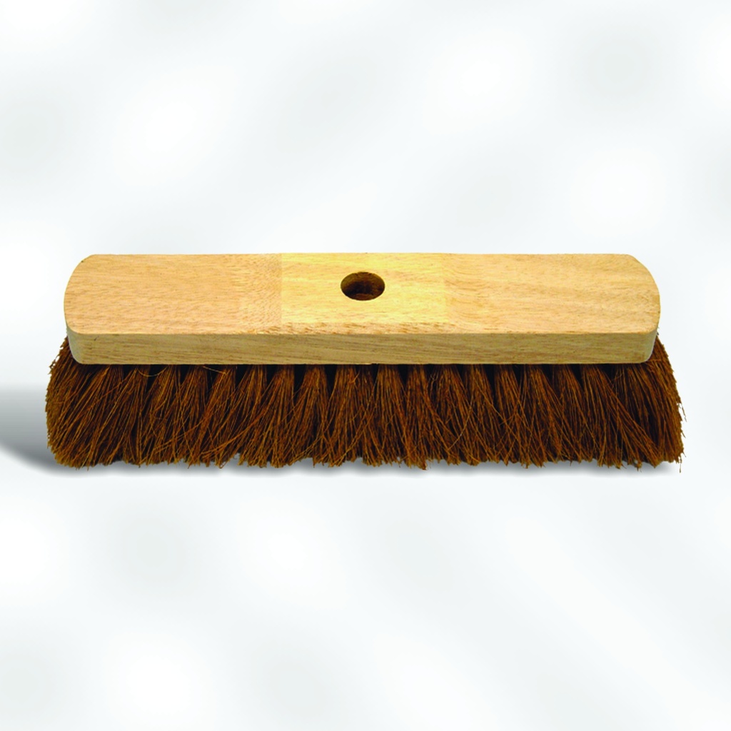 Borstel veegborstel coco wit hout knoop 30 cm 