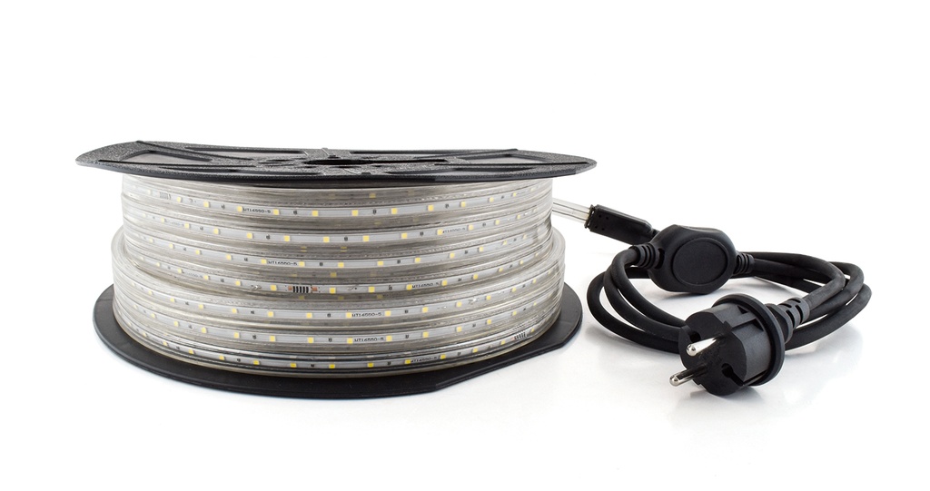 Tuyau d'éclairage LED 15m avec prise / 60 LED par mètre IP65