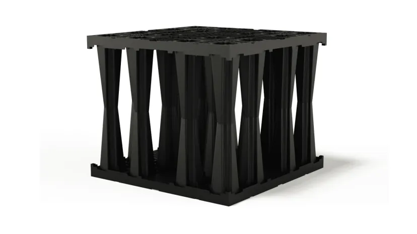 Réservoir d'infiltration 203l Rigofill ST-S demi bloc en PP 80x80x35cm