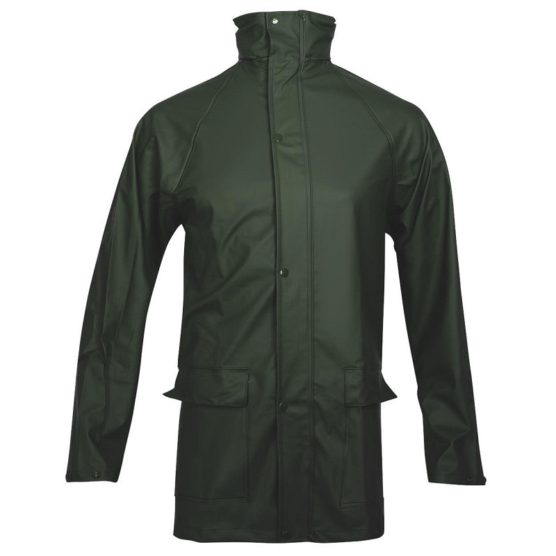 Raincoat PU green M-wear