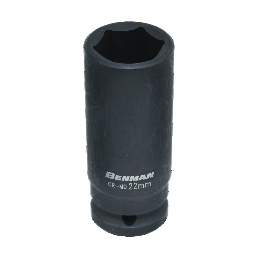 Douille à chocs, noire, Benman 1/2" 78mml 24 mm