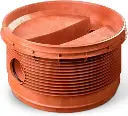 PP put dia 1000 2x400 bodem 180° roodbruin renoflow    