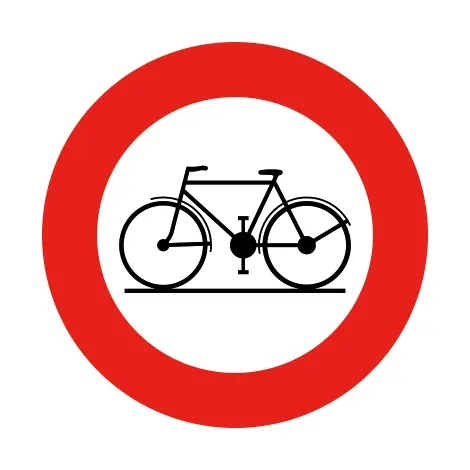 Verkeersbord C11 Verboden toegang bestuurders van rijwielen D700 