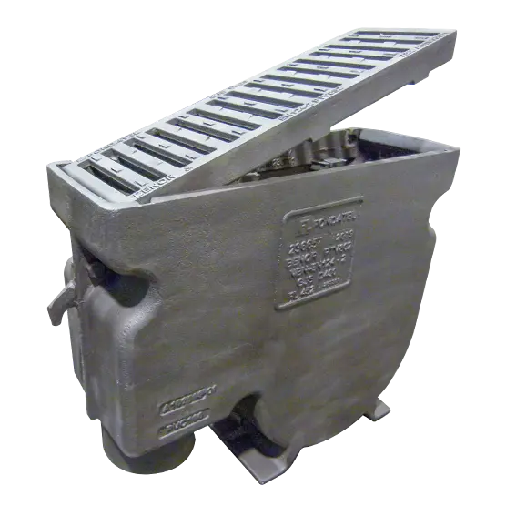 Avaloir en fonte A5 D400 - br=230mm ug=160mm ST.BRUS. BENOR
