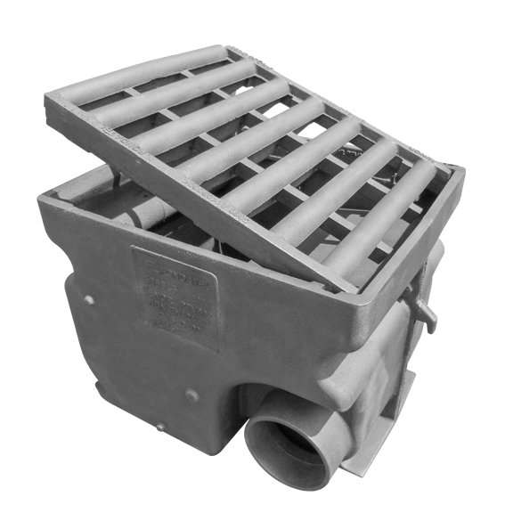 Avaloir en fonte A9B D400 - br=500mm côté dos=160mm BENOR (105045LP0)
