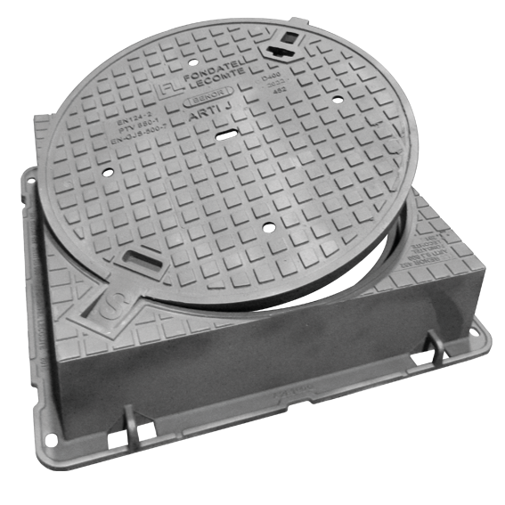 Gietij. wegenisdeksel T109A D400 - VK VO=700mm H=200mm BENOR