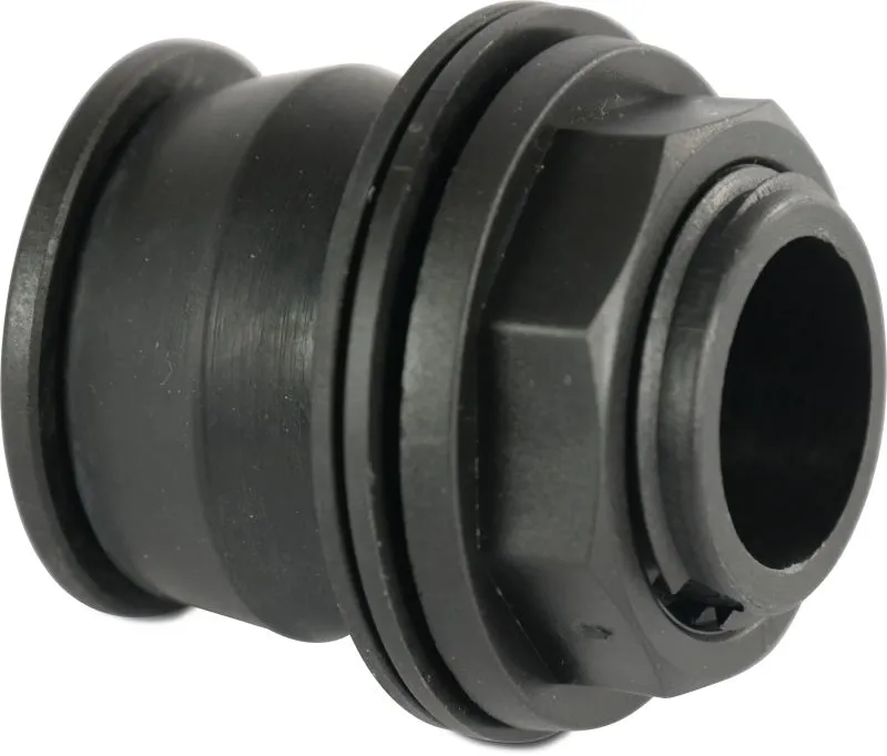Push-in tank grommet PP 1" external thread 4bar black