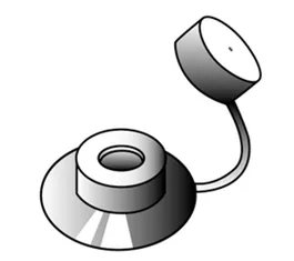 Afdekkapje grijs (PVC) 7mm cap&rozet (kopie)