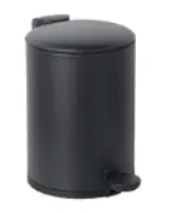 Poubelle à pédale noir mat 5l