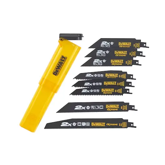 8-Delige set 2X BiM reciprozaagbladen (3x DT2300L-QZ, 3x DT2407L-QZ, 1x DT2308L-QZ, 1x DT2408L-QZ) 