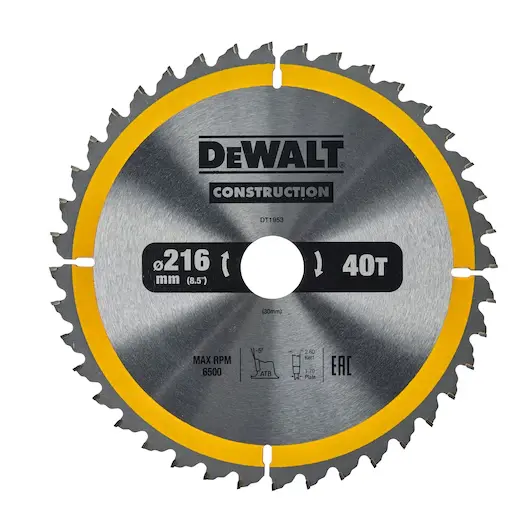 Lame de scie circulaire de construction 216x30mm 40T