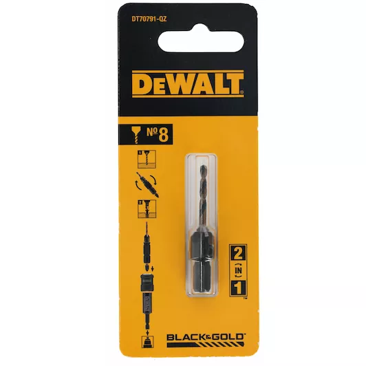 Pré-perçage et fraisage, taille 8 avec 4 arêtes de coupe