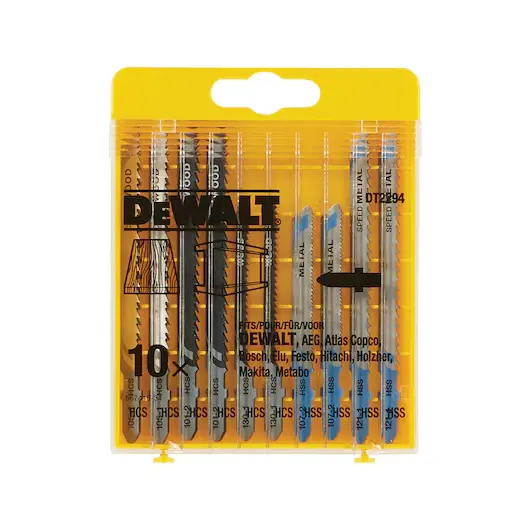 Cassette, 10-piece, jigsaw blades for wood and metal