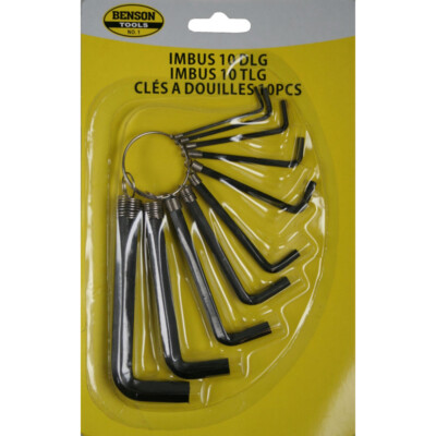 Inbus sleutelset 10 dlg ring