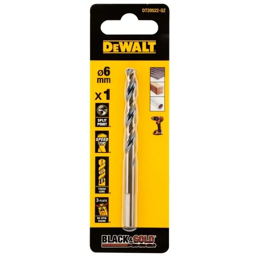 Black & Gold metal drill bit 6.5mm