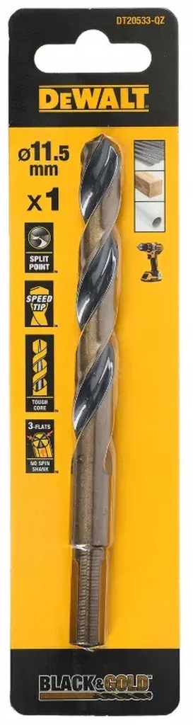 Black & Gold metal drill bit 11.5mm