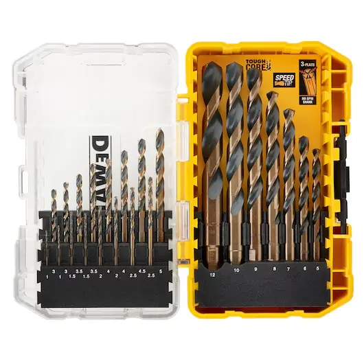 23-piece metal drill bits Black & Gold (1mm-12mm) in TOUGH CASE